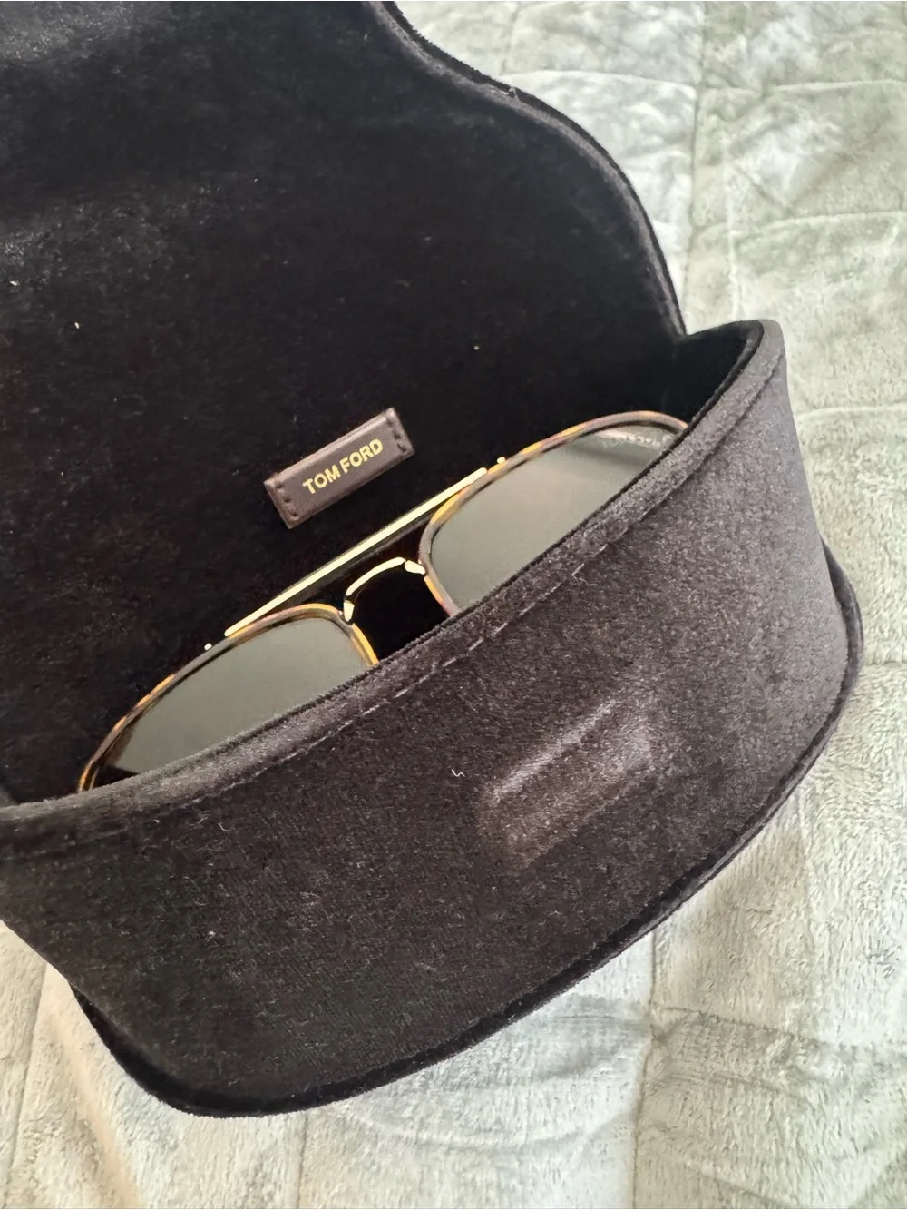 🚫Never Used🚫Tom Ford Unisex Tortoiseshell Aviator Sunglasses - Brown/Black
